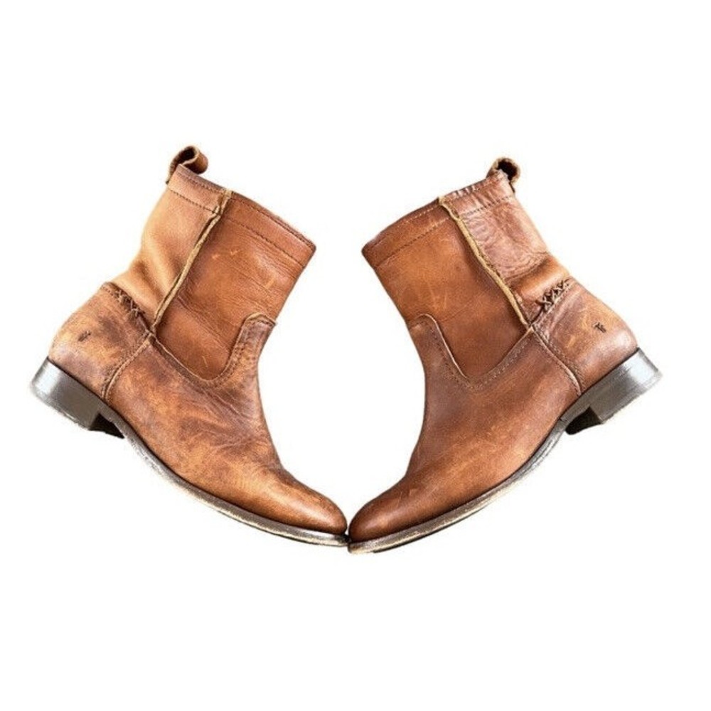 Frye Brown Leather Ankle Boots